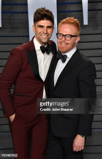 Justin Mikita and actor Jesse Tyler Ferguson attend the 2018 Vanity Fair Oscar Party hosted by Radhika Jones at Wallis Annenberg Center for the...