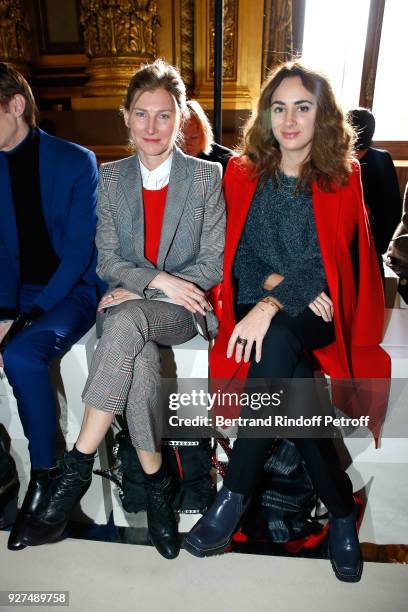 Elizabeth von Guttman and Alexia Niedzielski attend the Stella McCartney show as part of the Paris Fashion Week Womenswear Fall/Winter 2018/2019 on...