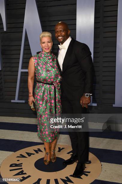 Rebecca King-Crews and Terry Crews attend the 2018 Vanity Fair Oscar Party hosted by Radhika Jones at the Wallis Annenberg Center for the Performing...