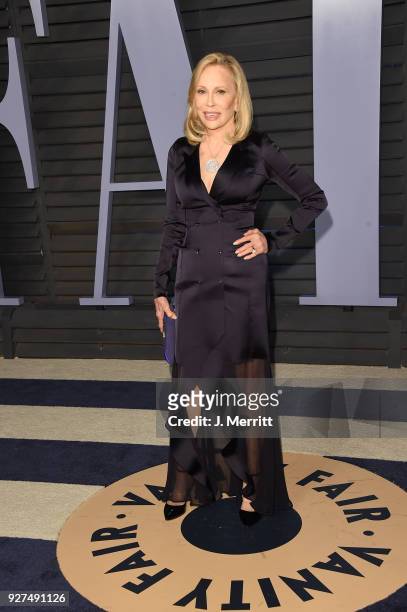 Faye Dunaway attends the 2018 Vanity Fair Oscar Party hosted by Radhika Jones at the Wallis Annenberg Center for the Performing Arts on March 4, 2018...