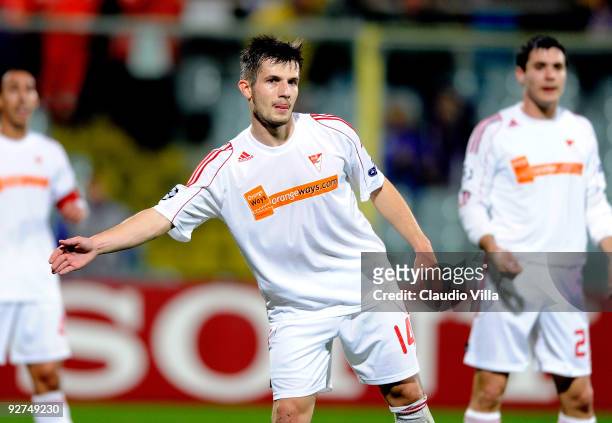 Gergely Rudolf of VSC Debrecen during the UEFA Champions League Group E match between ACF Fiorentina and VSC Debrecen at the Stadio Artemio Franchi...