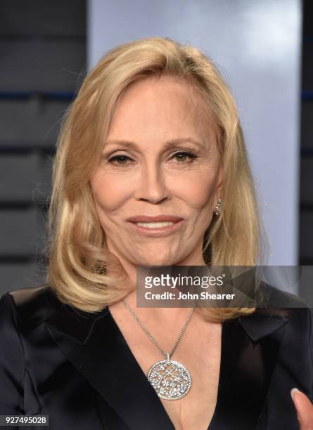 Actress Faye Dunaway attends the 2018 Vanity Fair Oscar Party hosted by Radhika Jones at Wallis Annenberg Center for the Performing Arts on March 4,...