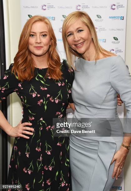 Sarah-Jane Mee and Tania Bryer attend Turn The Tables 2018 hosted by Tania Bryer and James Landale in aid of Cancer Research UK at BAFTA on March 5,...