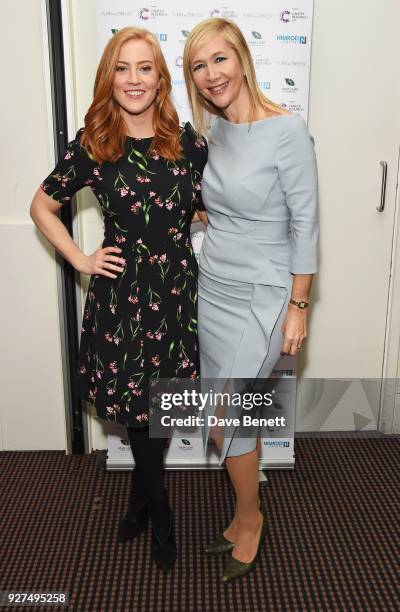 Sarah-Jane Mee and Tania Bryer attend Turn The Tables 2018 hosted by Tania Bryer and James Landale in aid of Cancer Research UK at BAFTA on March 5,...