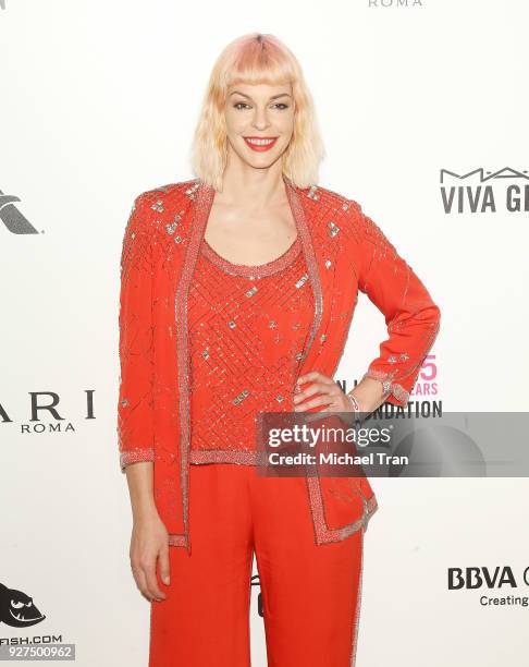 Pollyanna McIntosh arrives to the 26th Annual Elton John AIDS Foundation's Academy Awards Viewing Party held at West Hollywood Park on March 4, 2018...