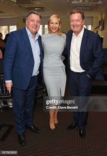 Ed Balls, Tania Bryer and Piers Morgan attend Turn The Tables 2018 hosted by Tania Bryer and James Landale in aid of Cancer Research UK at BAFTA on...