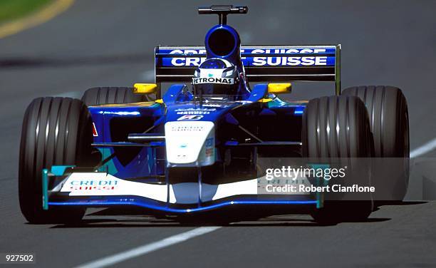 Kimi Raikkonen of Finland and the Sauber petronas Formula one team, in action during the practice session at the Albert Park Circuit in preperation...