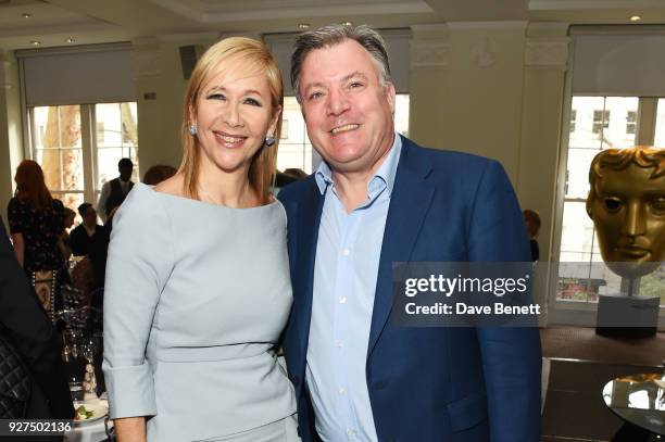 Tania Bryer and Ed Balls attend Turn The Tables 2018 hosted by Tania Bryer and James Landale in aid of Cancer Research UK at BAFTA on March 5, 2018...