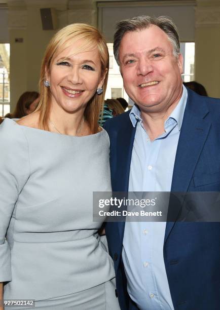 Tania Bryer and Ed Balls attend Turn The Tables 2018 hosted by Tania Bryer and James Landale in aid of Cancer Research UK at BAFTA on March 5, 2018...