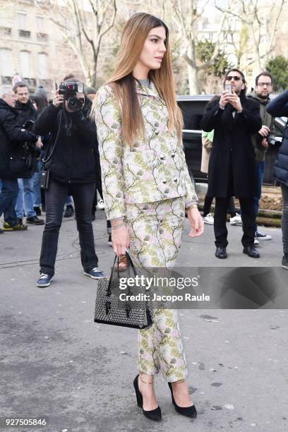 Bianca Brandolini d'Adda attends the Giambattista Valli show as part of the Paris Fashion Week Womenswear Fall/Winter 2018/2019 on March 5, 2018 in...