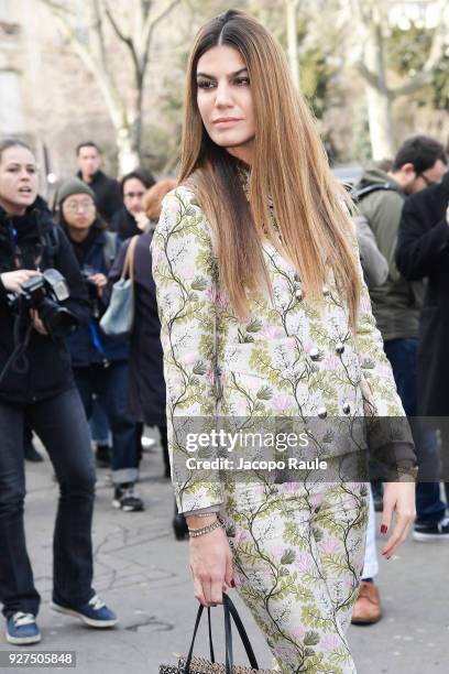 Bianca Brandolini d'Adda attends the Giambattista Valli show as part of the Paris Fashion Week Womenswear Fall/Winter 2018/2019 on March 5, 2018 in...