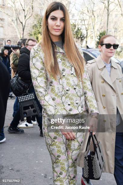 Bianca Brandolini d'Adda attends the Giambattista Valli show as part of the Paris Fashion Week Womenswear Fall/Winter 2018/2019 on March 5, 2018 in...