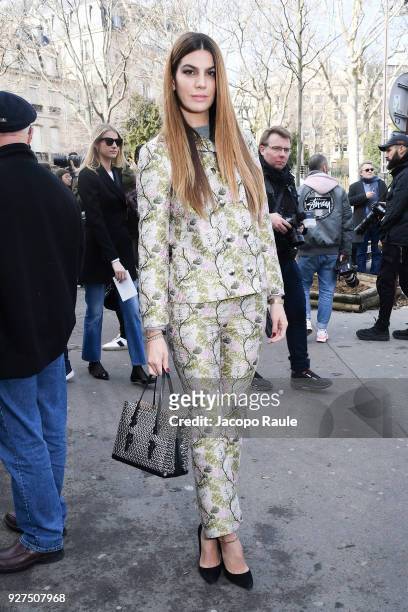 Bianca Brandolini d'Adda attends the Giambattista Valli show as part of the Paris Fashion Week Womenswear Fall/Winter 2018/2019 on March 5, 2018 in...