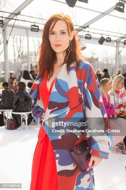 Audrey Fleurot attends the Leonard show as part of the Paris Fashion Week Womenswear Fall/Winter 2018/2019 on March 5, 2018 in Paris, France.