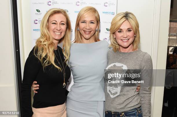 Jenny Halpern Prince, Tania Bryer and Anthea Turner attend Turn The Tables 2018 hosted by Tania Bryer and James Landale in aid of Cancer Research UK...