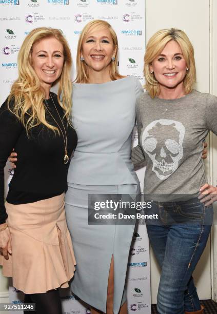 Jenny Halpern Prince, Tania Bryer and Anthea Turner attend Turn The Tables 2018 hosted by Tania Bryer and James Landale in aid of Cancer Research UK...