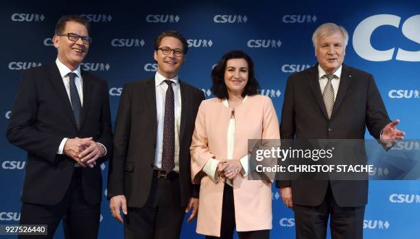 German Development Minister Gerd Mueller, the Christian Social Union 's secretary general Andreas Scheuer, CSU parliamentary state secretary Dorothee...