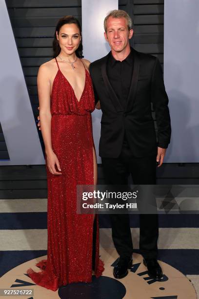 Gal Gadot and Yaron Varsano attend the 2018 Vanity Fair Oscar Party hosted by Radhika Jones at Wallis Annenberg Center for the Performing Arts on...