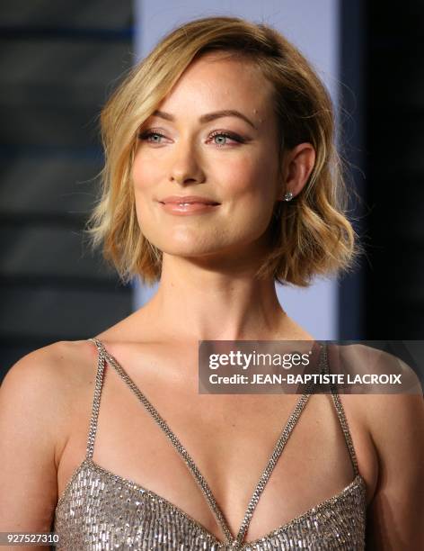 Olivia Wilde attends the 2018 Vanity Fair Oscar Party following the 90th Academy Awards at The Wallis Annenberg Center for the Performing Arts in...