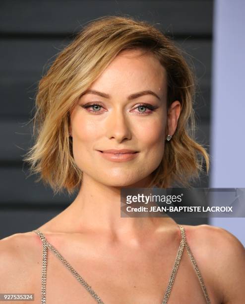 Olivia Wilde attends the 2018 Vanity Fair Oscar Party following the 90th Academy Awards at The Wallis Annenberg Center for the Performing Arts in...