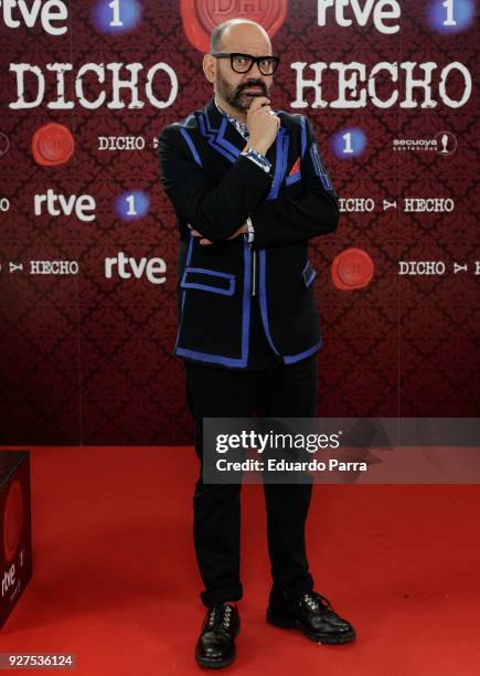 Jose Corbacho attends the 'Dicho y hecho' program presentation at Colliseum theatre on March 5, 2018 in Madrid, Spain.
