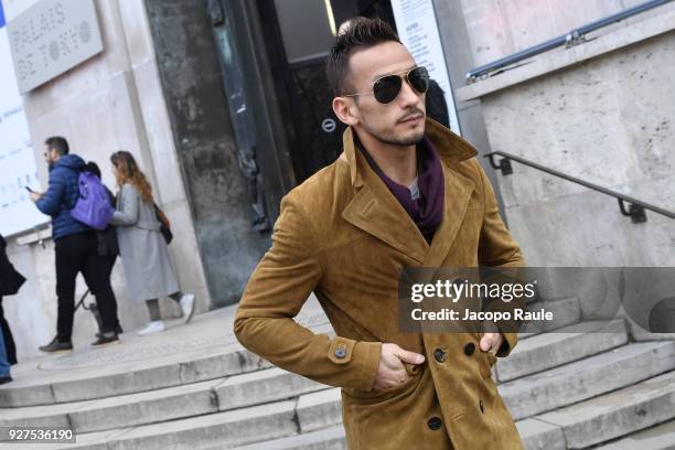 Hidetoshi Nakata attends the Giambattista Valli show as part of the Paris Fashion Week Womenswear Fall/Winter 2018/2019 on March 5, 2018 in Paris,...