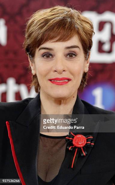 Actress Anabel Alonso attends the 'Dicho y hecho' program presentation at Colliseum theatre on March 5, 2018 in Madrid, Spain.