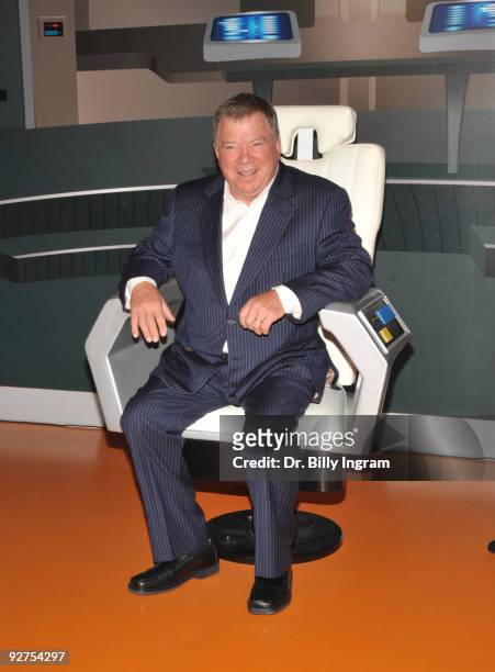 William Shatner attends the unveiling of his wax figure at Madame Tussauds on November 4, 2009 in Hollywood, California.