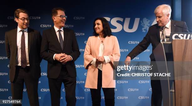 German Development Minister Gerd Mueller, the Christian Social Union 's secretary general Andreas Scheuer and CSU parliamentary state secretary...