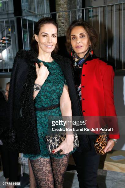 Adriana Abascal and Naty Abascal attend the Giambattista Valli show as part of the Paris Fashion Week Womenswear Fall/Winter 2018/2019 on March 5,...