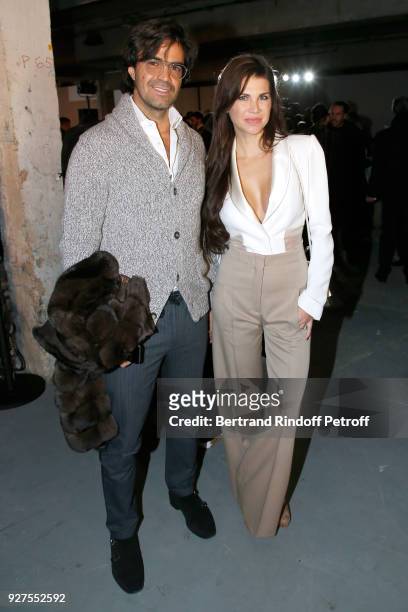Federico Pastorello and Leona Koenig attend the Giambattista Valli show as part of the Paris Fashion Week Womenswear Fall/Winter 2018/2019 on March...