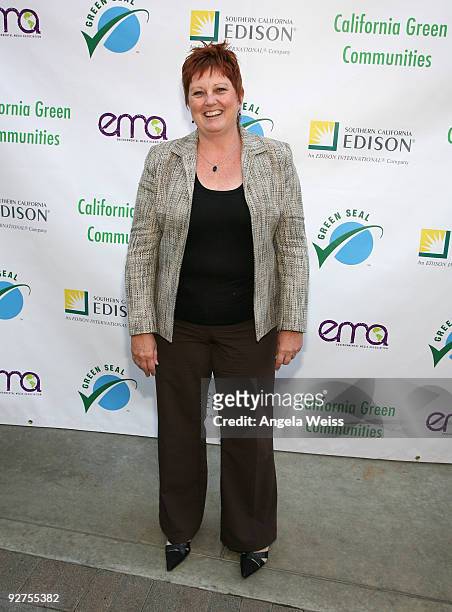 City of Monrovia Mayor Mary Ann Luz attends the Environmental Media Association press event at Sony Studios on November 4, 2009 in Culver City,...