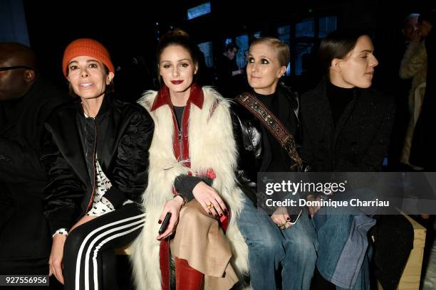 Olivia Palermo,Maria Grazia Chiuri and Rachele Regini attend the Giambattista Valli show as part of the Paris Fashion Week Womenswear Fall/Winter...