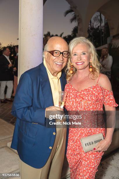 Leon Amar and Sharon Bush attend AVENUE Celebrates the Fresh Faces of Palm Beach and its Re-Vamped A-List at Private Residence on March 3, 2018 in...