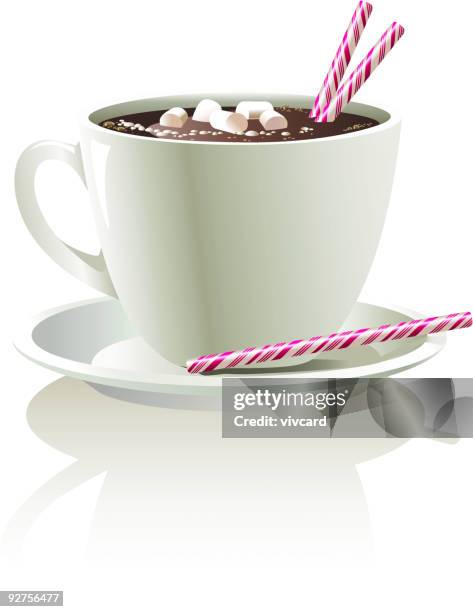 heißer kakao für santa - marshmallows stock-grafiken, -clipart, -cartoons und -symbole
