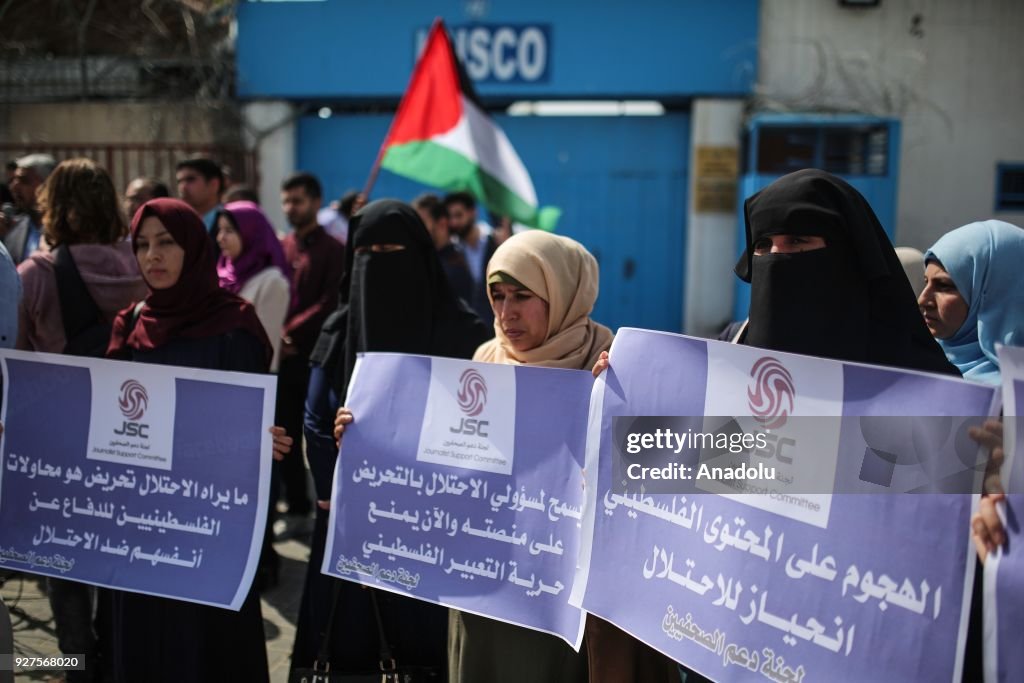 Protest against Facebook in Gaza