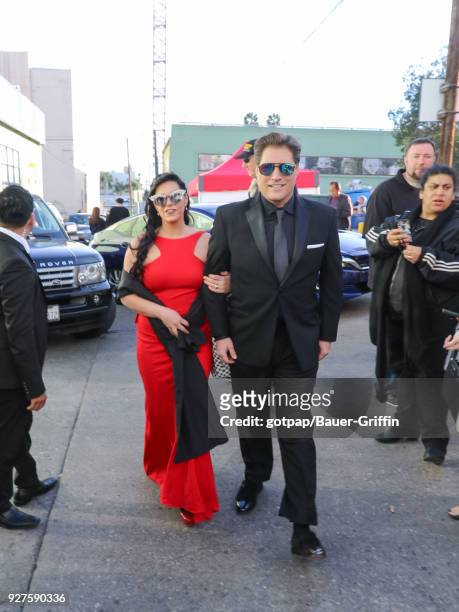 Sean Kanan and Michele Vega are seen on March 04, 2018 in Los Angeles, California.