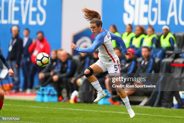 United States of America defender Kelley O'Hara during the first half the SheBelieves Cup Womens Soccer game between the United States of America and...