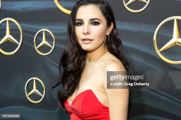 Actress Martha Higareda attends the Mercedez-Benz USA's Official Awards Viewing Party at Four Seasons Hotel Los Angeles at Beverly Hills on March 4,...