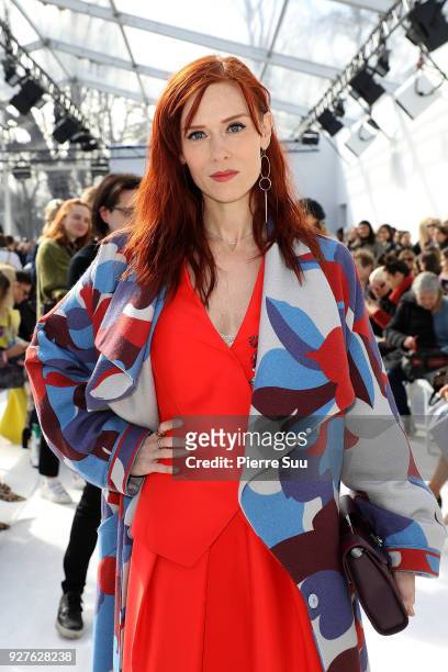 Audrey Fleurot attends the Leonard Paris show as part of the Paris Fashion Week Womenswear Fall/Winter 2018/2019 on March 5, 2018 in Paris, France.