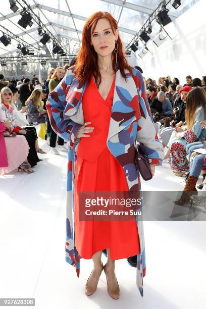 Audrey Fleurot attends the Leonard Paris show as part of the Paris Fashion Week Womenswear Fall/Winter 2018/2019 on March 5, 2018 in Paris, France.
