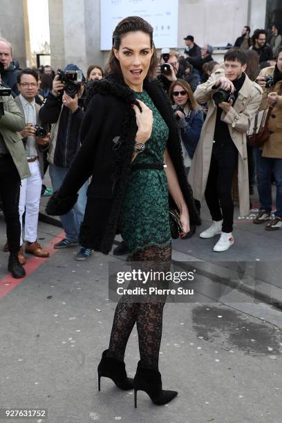 Adriana Abascal attends the Giambattista Valli show as part of the Paris Fashion Week Womenswear Fall/Winter 2018/2019 on March 5, 2018 in Paris,...
