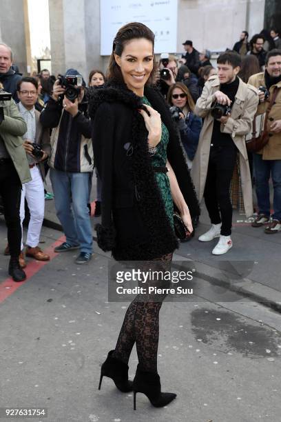 Adriana Abascal attends the Giambattista Valli show as part of the Paris Fashion Week Womenswear Fall/Winter 2018/2019 on March 5, 2018 in Paris,...
