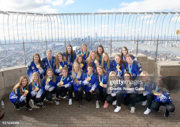 Hannah Brandt, Dani Cameranesi, Kendall Coyne, Brianna Decker, Meghan Duggan, Amanda Kessel, Hilary Knight, Jocelyne Lamoureux, Gigi Marvin, Monique...