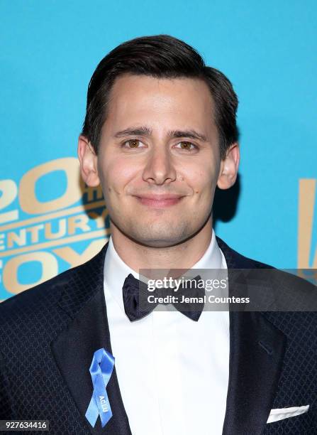 Composer Benj Pasek attends the Fox Searchlight And 20th Century Fox Oscars Post-Party on March 4, 2018 in Los Angeles, California.