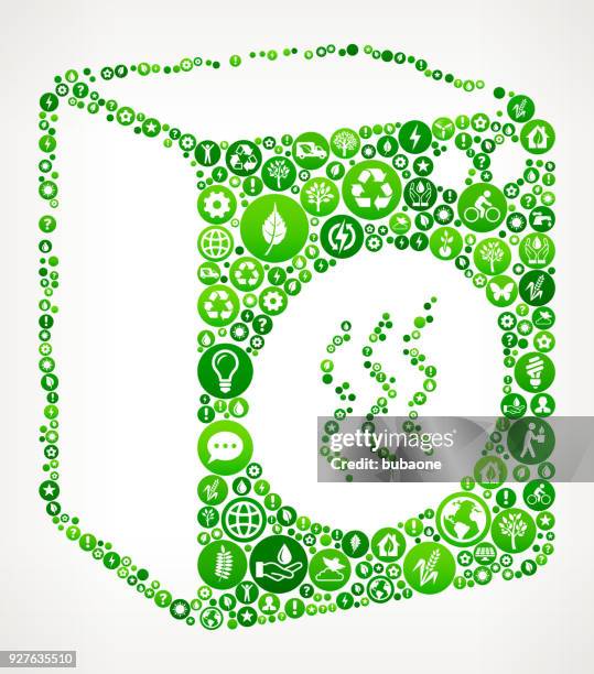 dryer nature and environmental conservation icon pattern - electric vehicle at home stock illustrations