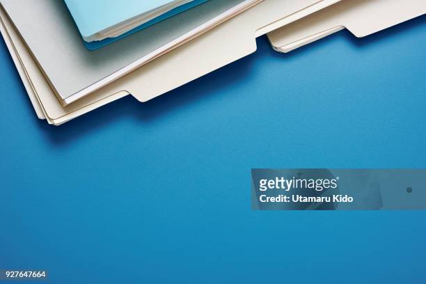 files. - blue note pad stock pictures, royalty-free photos & images