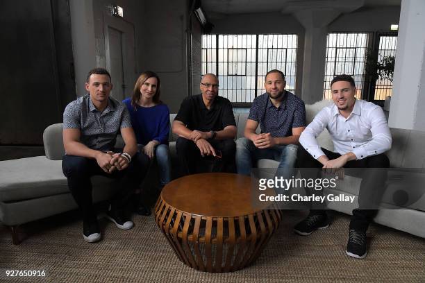 Opus Bank and The Thompson Family Behind-the-Scenes at the "Solid Foundation" Video Shoot December 17, 2017 in Los Angeles, California. Pictured from...