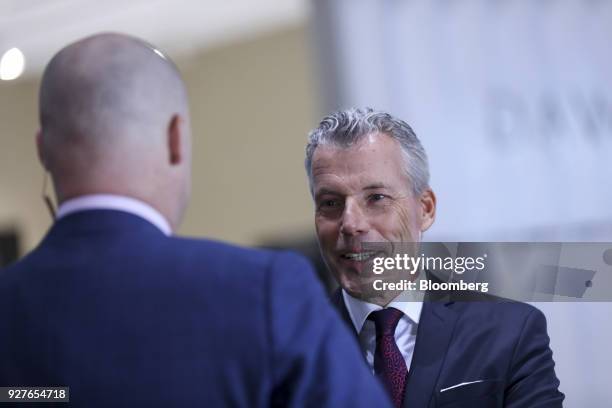 Torsten Mueller-Oetvoes, chief executive officer of Rolls-Royce Motor Cars Ltd., speaks during a Bloomberg Television Interview ahead of the 88th...