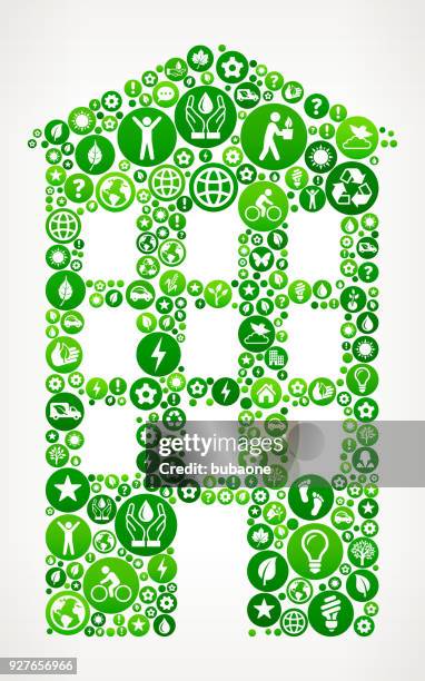 building nature and environmental conservation icon pattern - solar panel construction stock illustrations